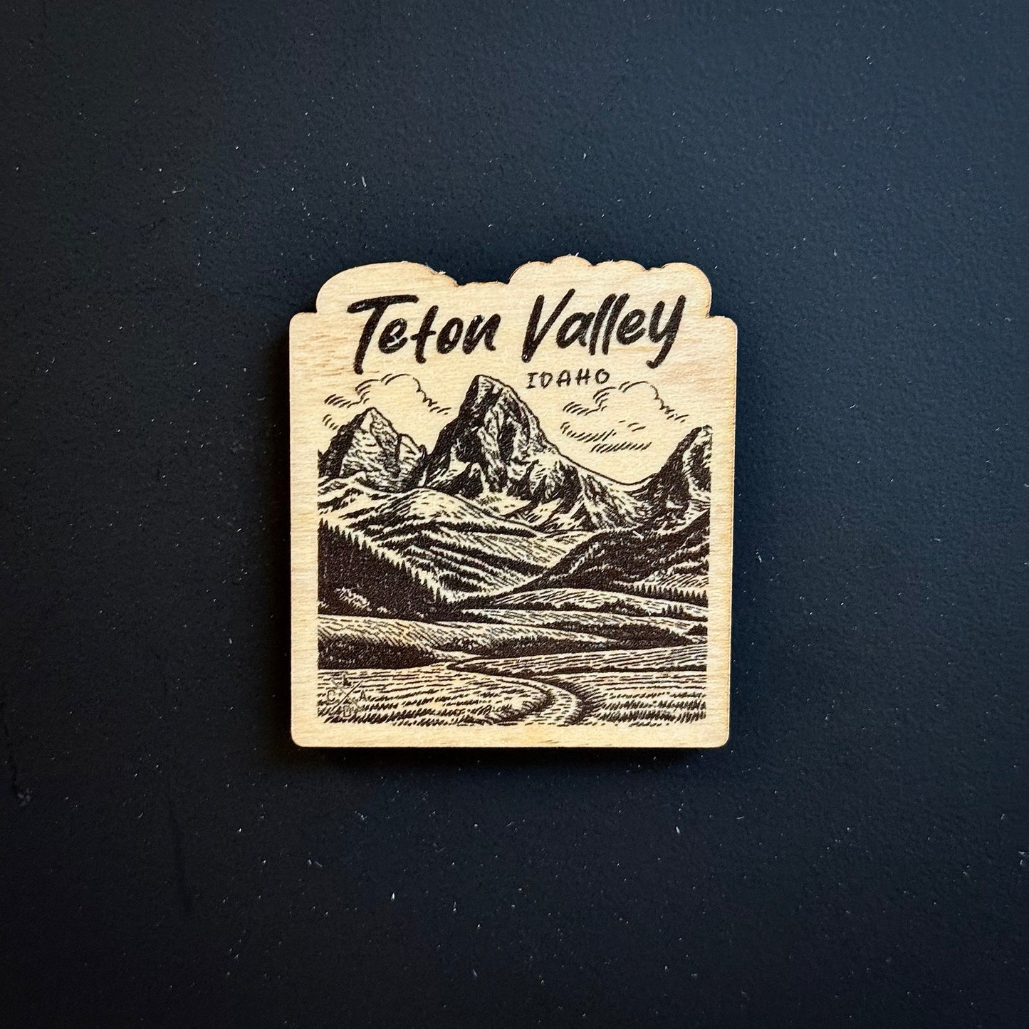 Teton Valley Idaho Wooden Magnet (Printed)