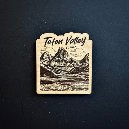 Teton Valley Idaho Wooden Magnet (Printed)