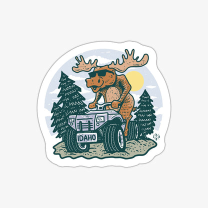 Idaho ATV Moose Sticker