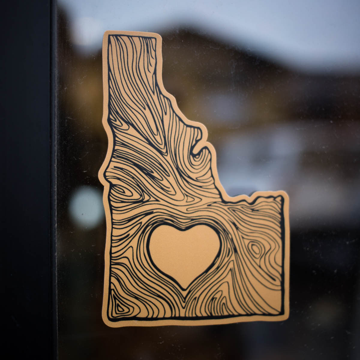 Idaho Wood Grain Sticker