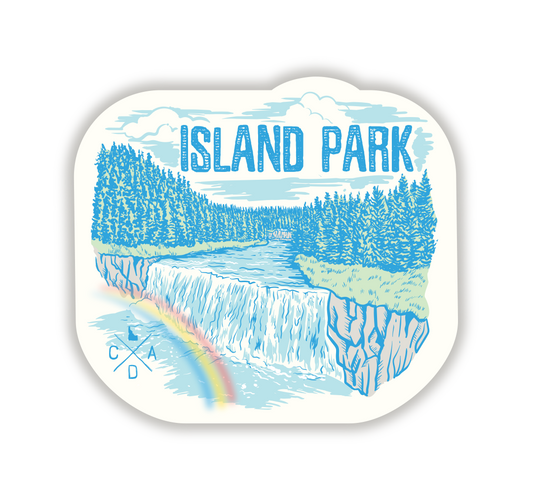Island Park Falls Sticker