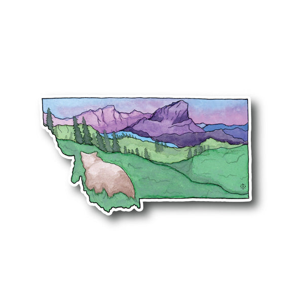 Montana Watercolor Sticker