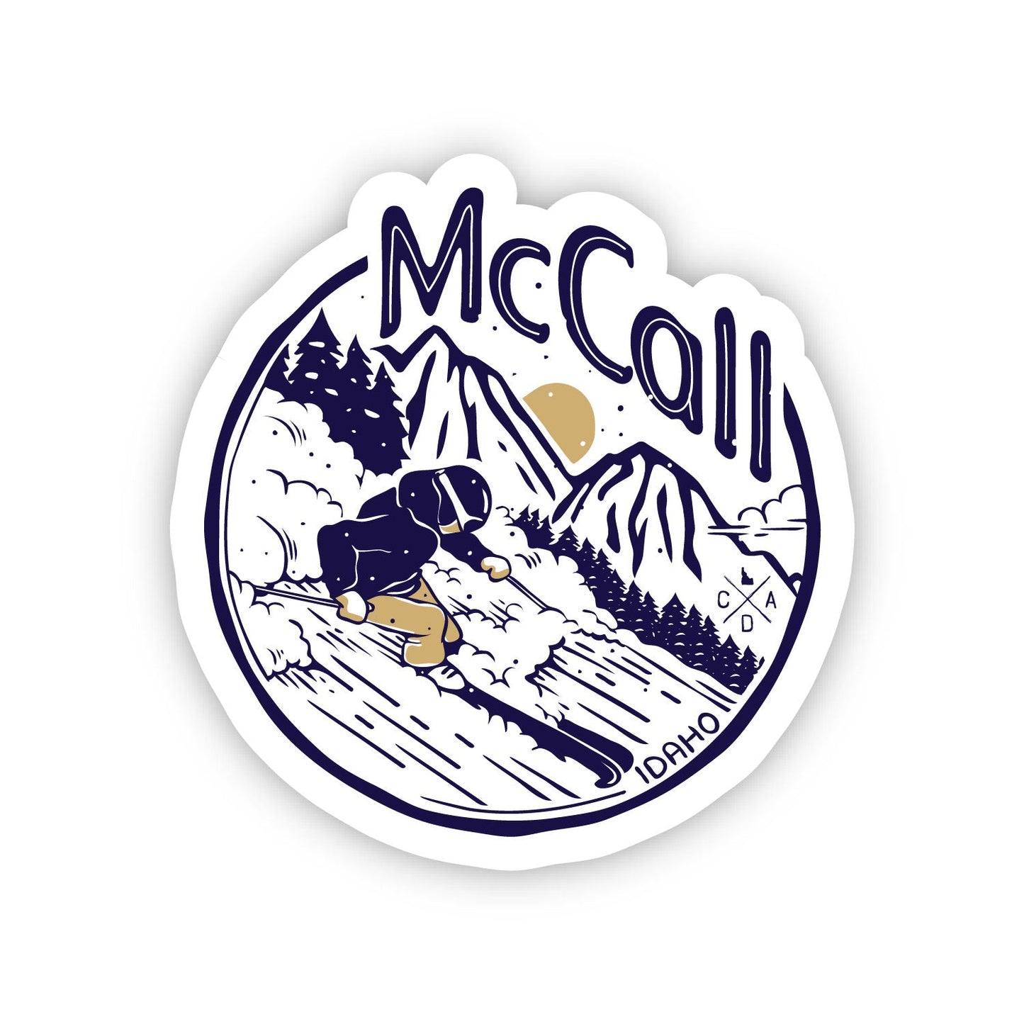 McCall Idaho Downhill Skiing Sticker