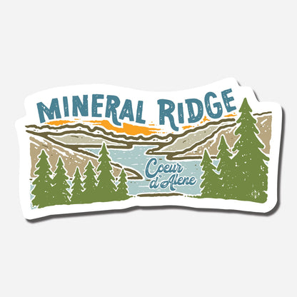 Mineral Ridge in Coeur d'Alene Idaho Sticker