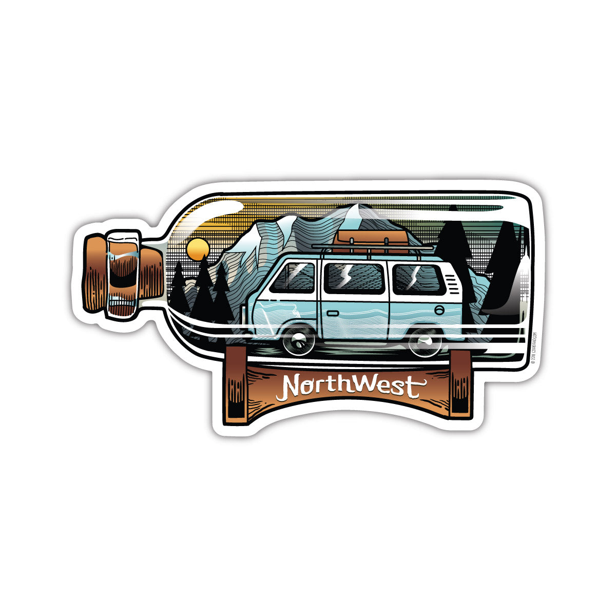 Northwest In A Bottle Sticker