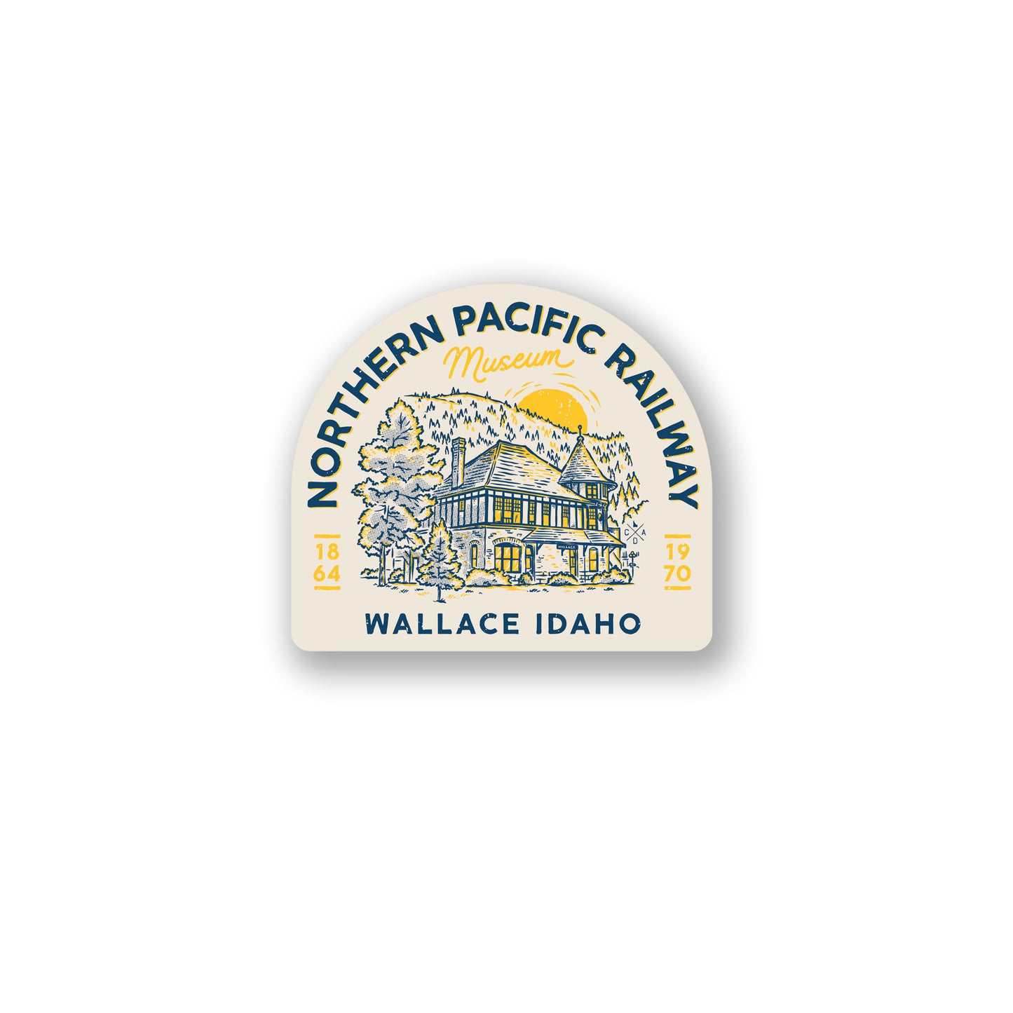 Sunny Northern Pacific Railway Museum Sticker