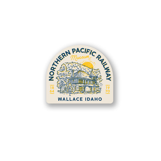 Sunny Northern Pacific Railway Museum Sticker