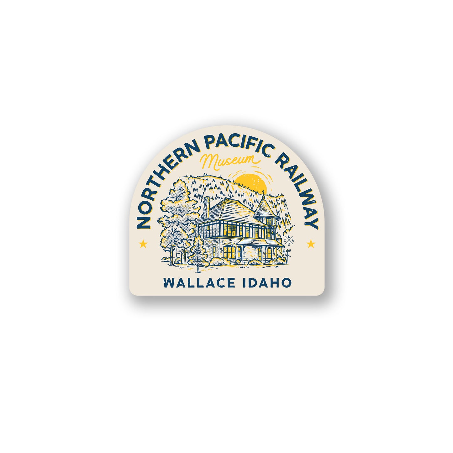 Sunny Northern Pacific Railway Museum Sticker