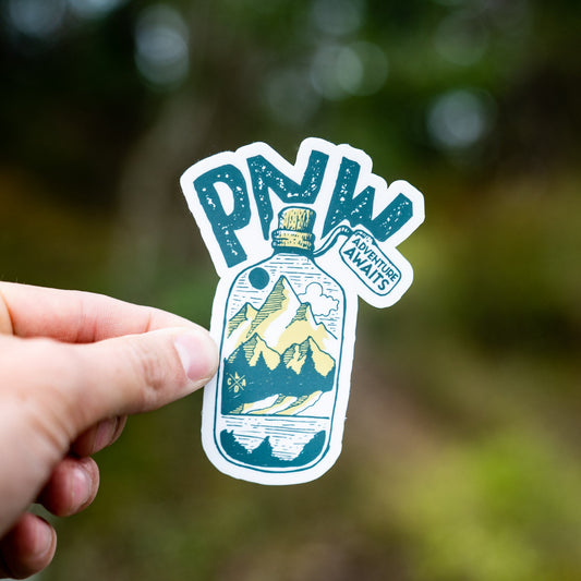 PNW Adventure Bottle Sticker