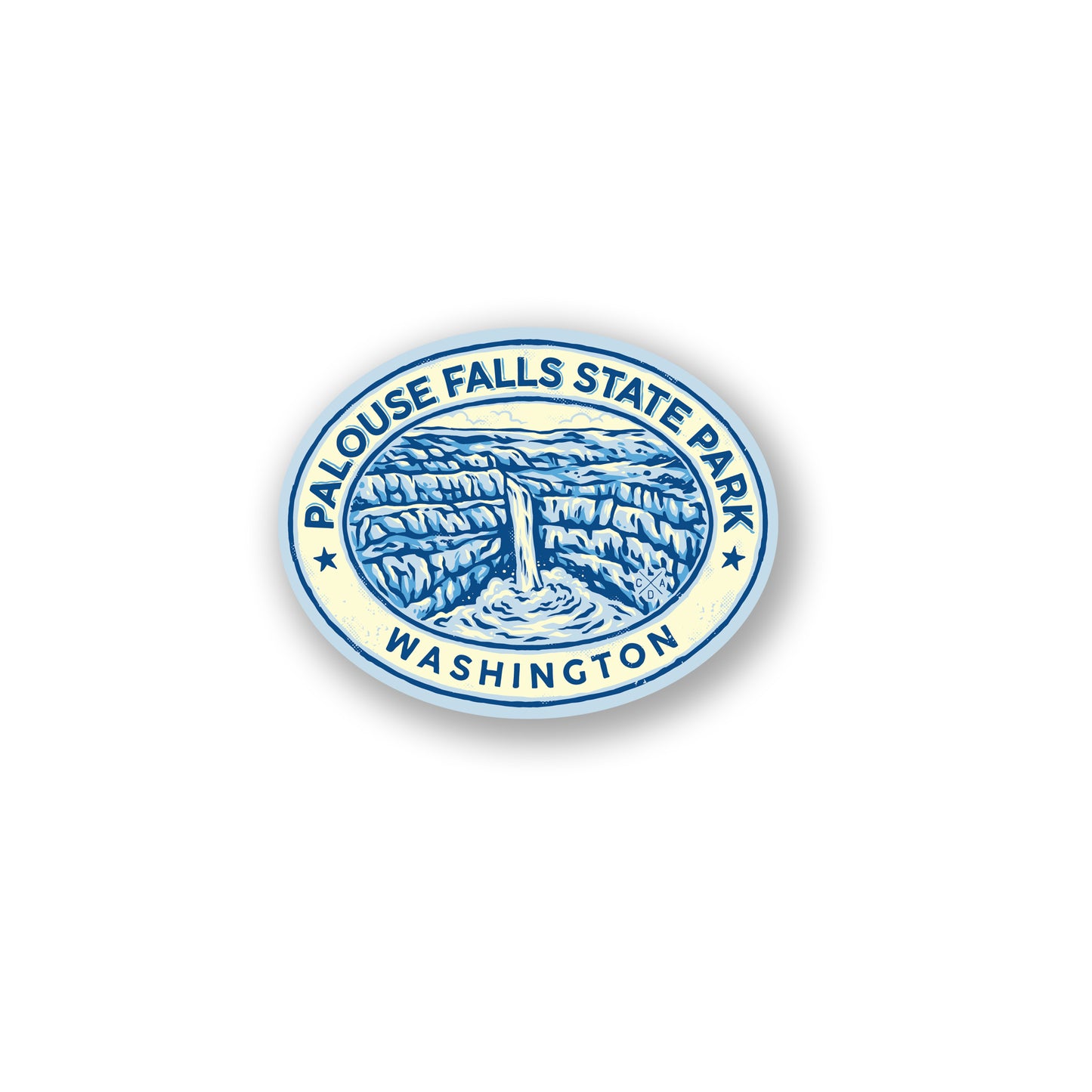 Palouse Falls Washington Chambray Sticker