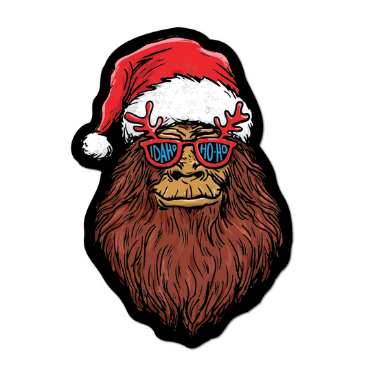 Idaho-Ho-Ho Bigfoot Santa Sticker