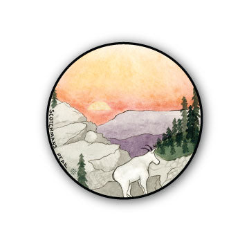 Scotchmans Peak Watercolor Sticker