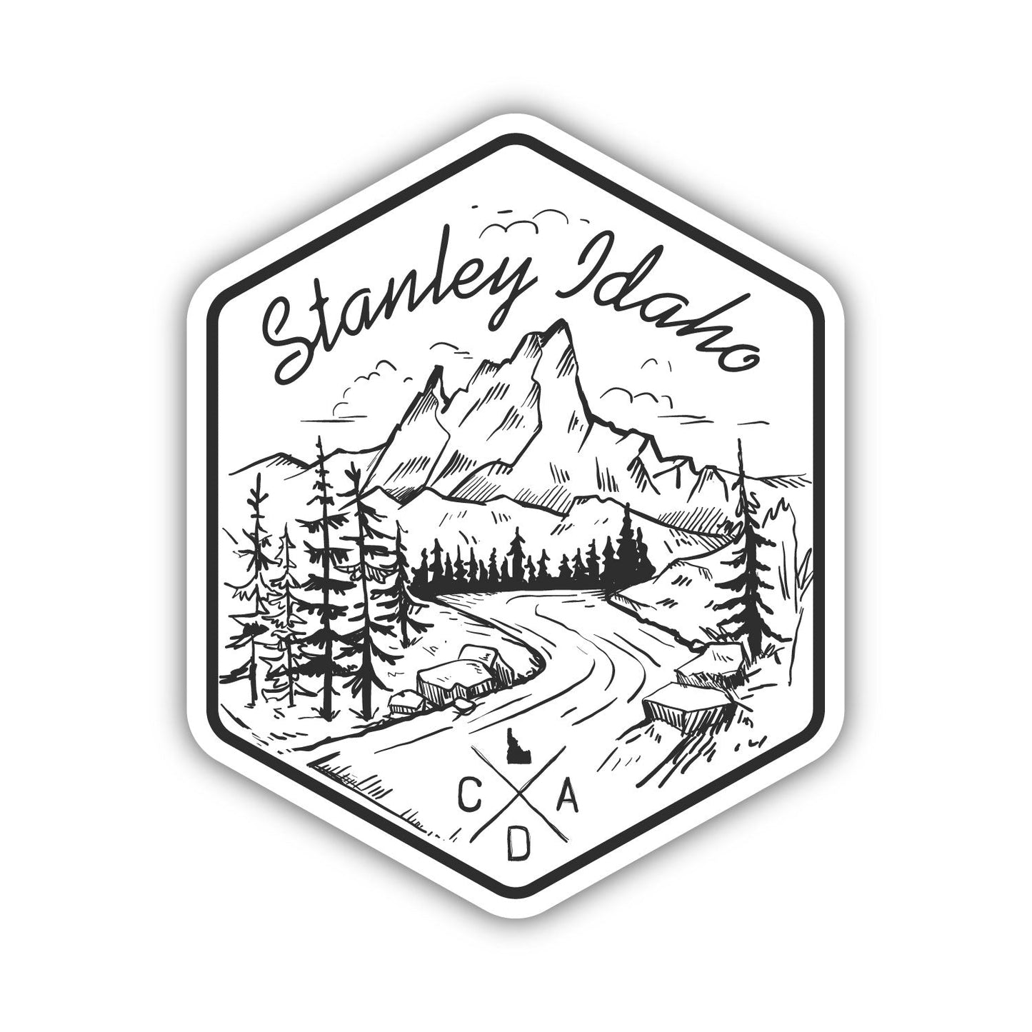 Stanley Idaho Hand Drawn Sticker