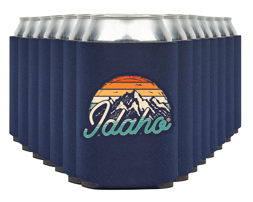 Idaho Mountains Can Cooler (Navy)