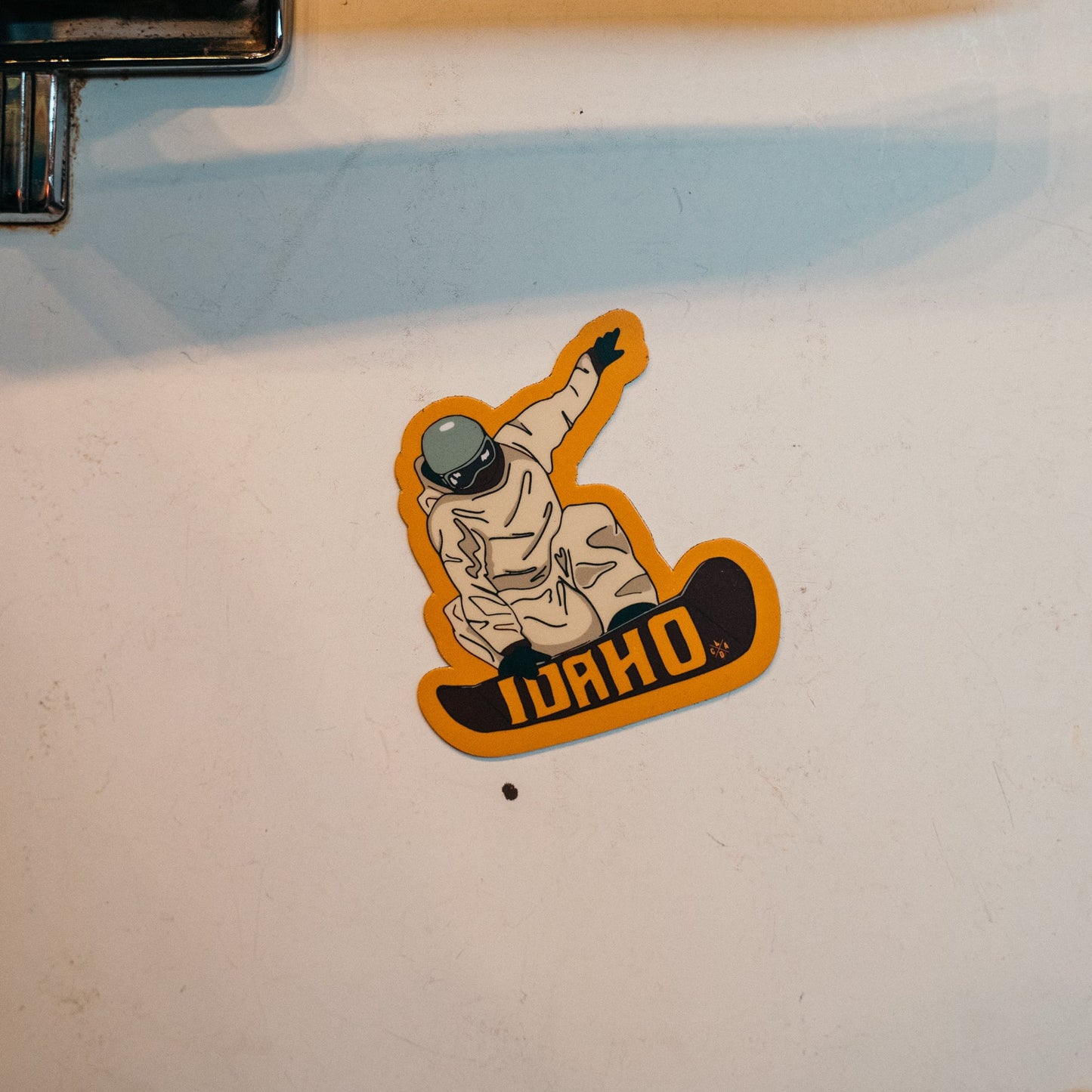 Idaho Snowboarder Vinyl Magnet