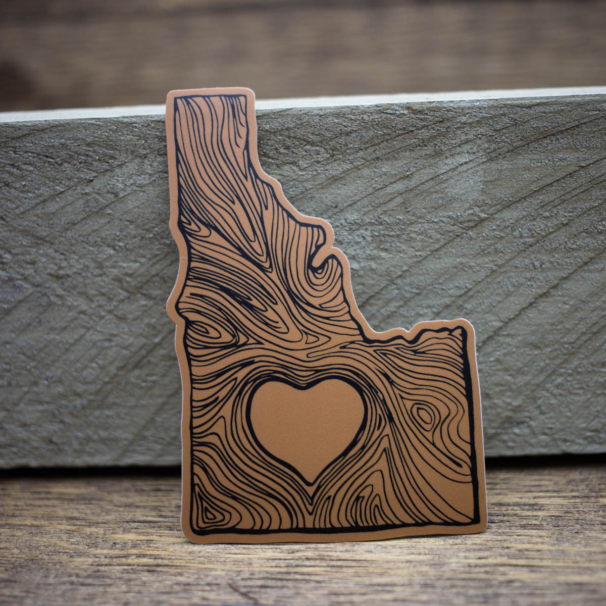 Idaho Wood Grain Sticker