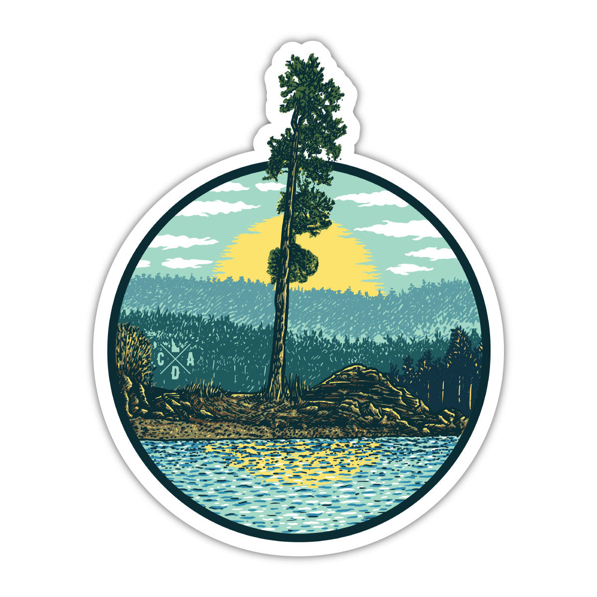 Tubbs Hill Tree Sticker #3