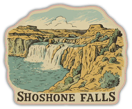Shoshone Falls Idaho Vintage Sticker