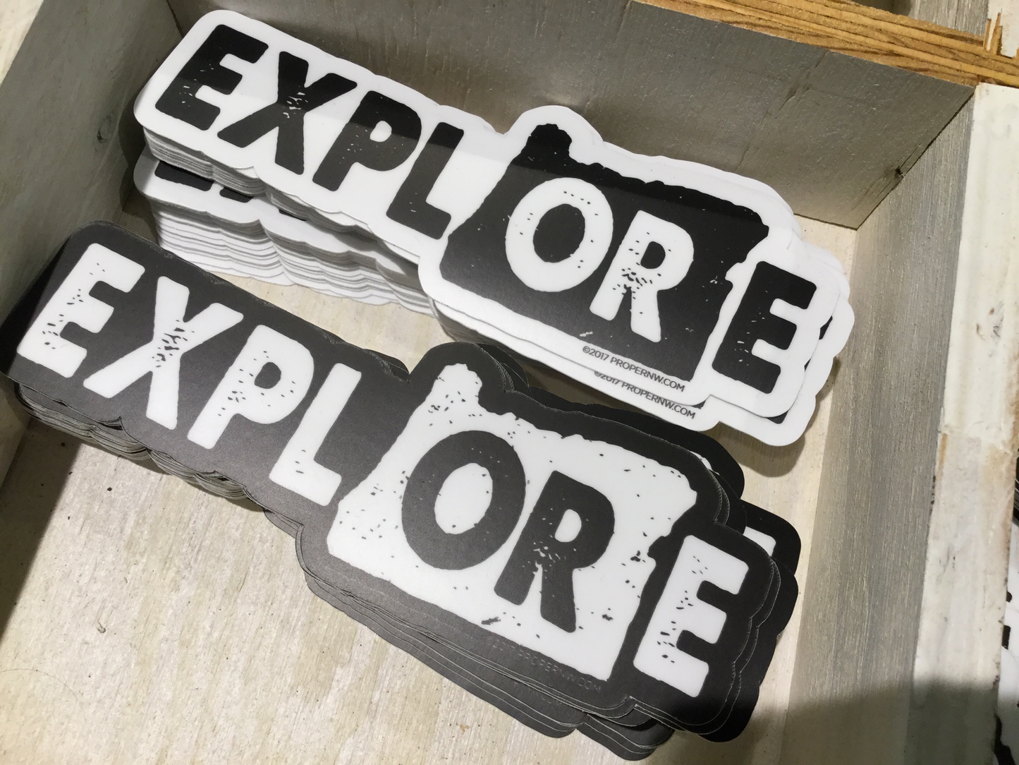 Explore Oregon Sticker - Black Background