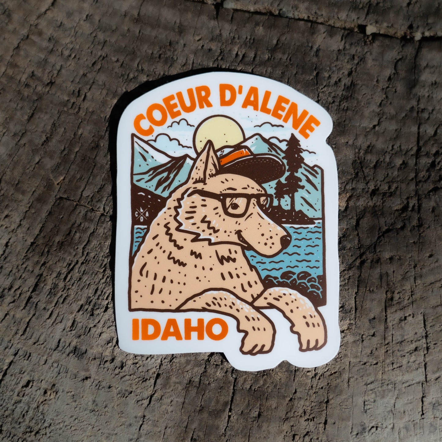 Coeur d'Alene Wolf Sticker