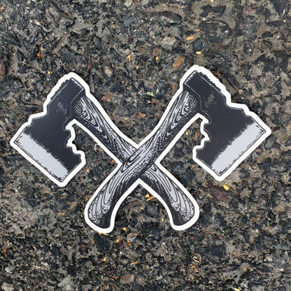 Dual Hatchet Sticker