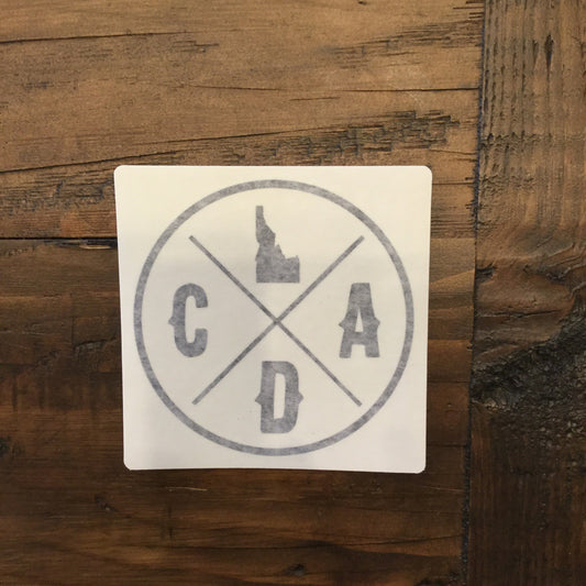 CDA IDAHO LOGO Black Decal