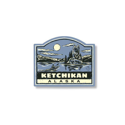 Ketchikan Alaska Kayak Sticker