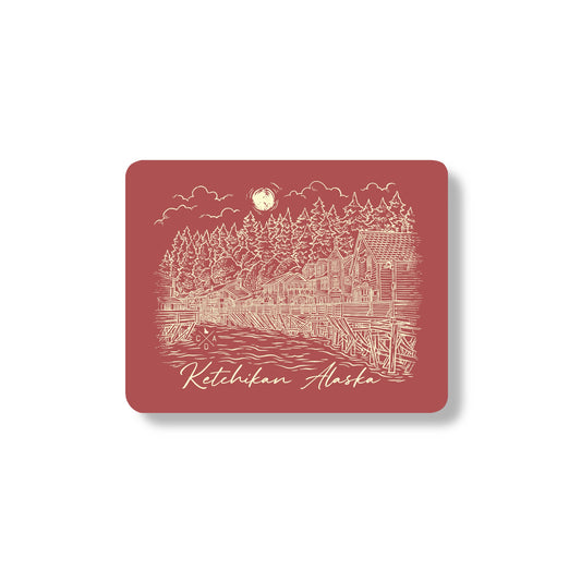 Ketchikan Alaska Waterfront Sticker