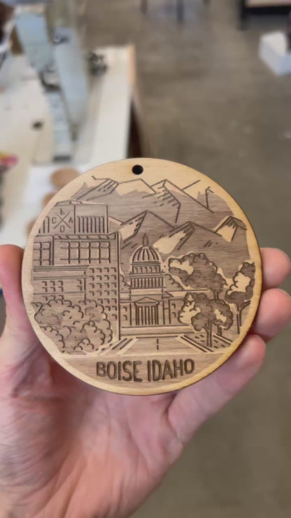 Boise Idaho Capital View - Ornament (Engraved)