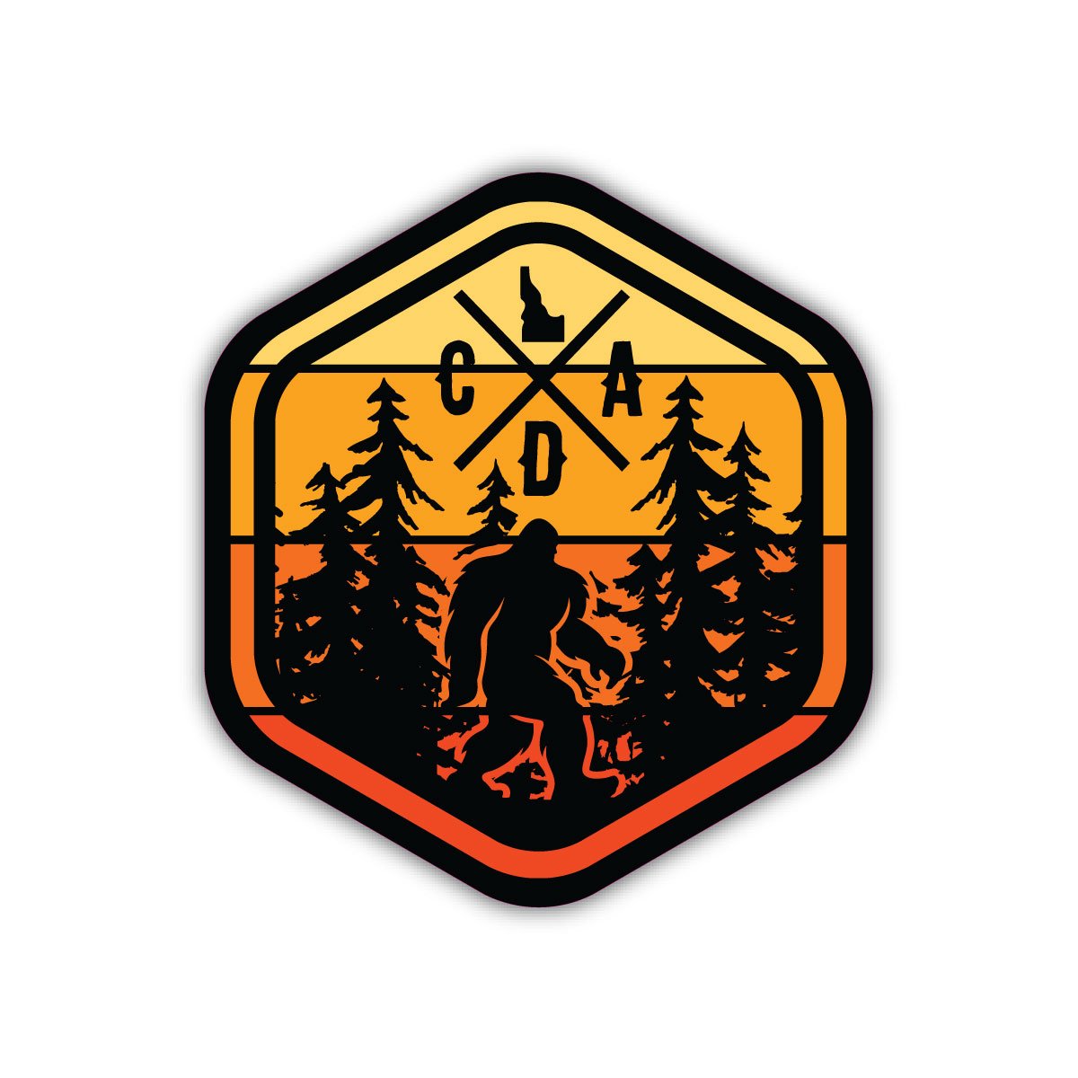 Bigfoot In The Woods Sticker