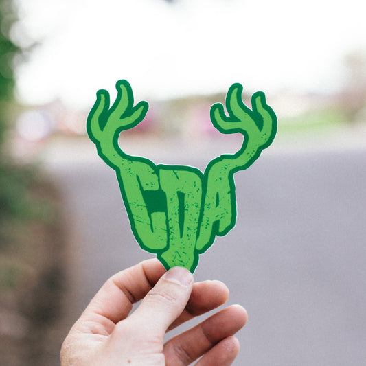 Green CDA Antler Sticker