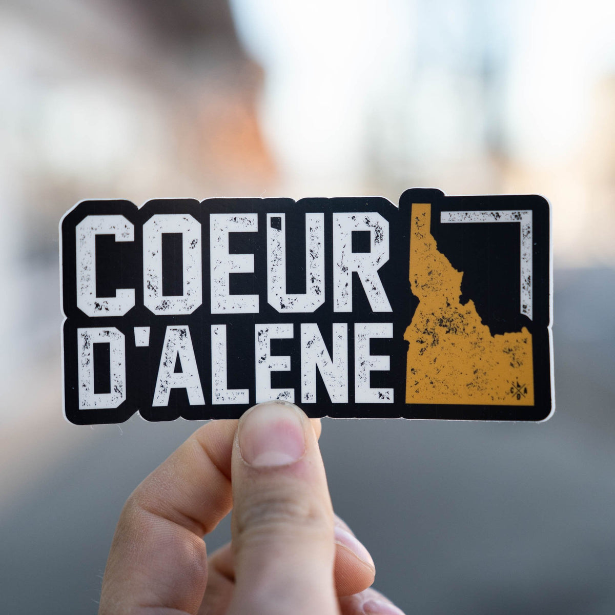 Coeur d'Alene Idaho Grunge Sticker