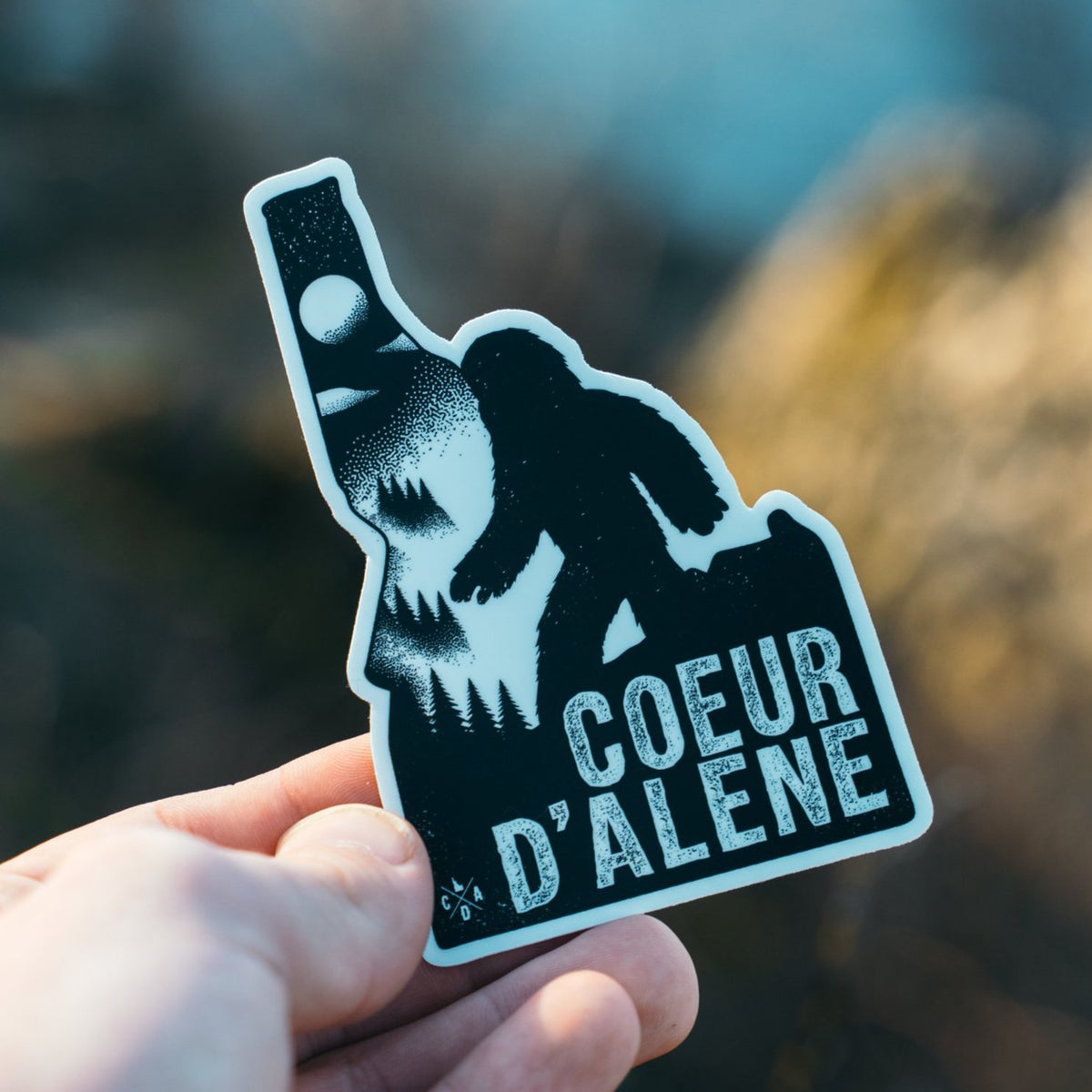 Coeur d'Alene Night Bigfoot Sticker
