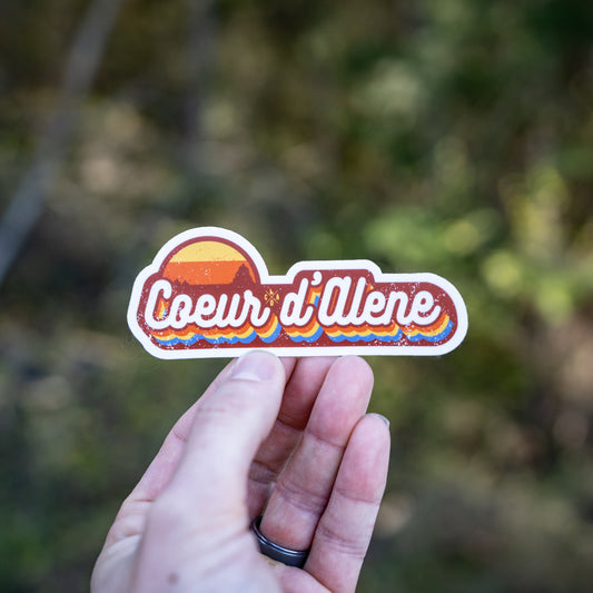 Coeur d'Alene Summer Sunset Sticker