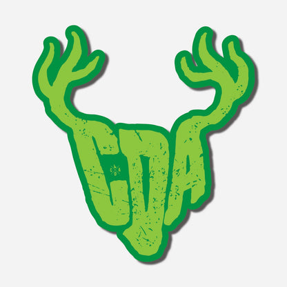 Green CDA Antler Sticker