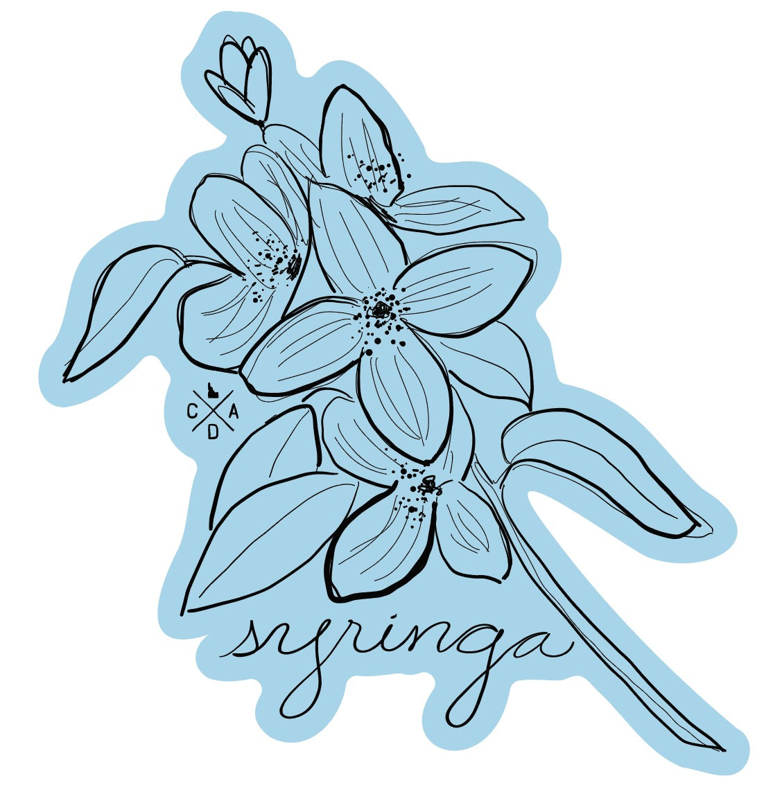 Idaho Native Plants: Syringa Sticker