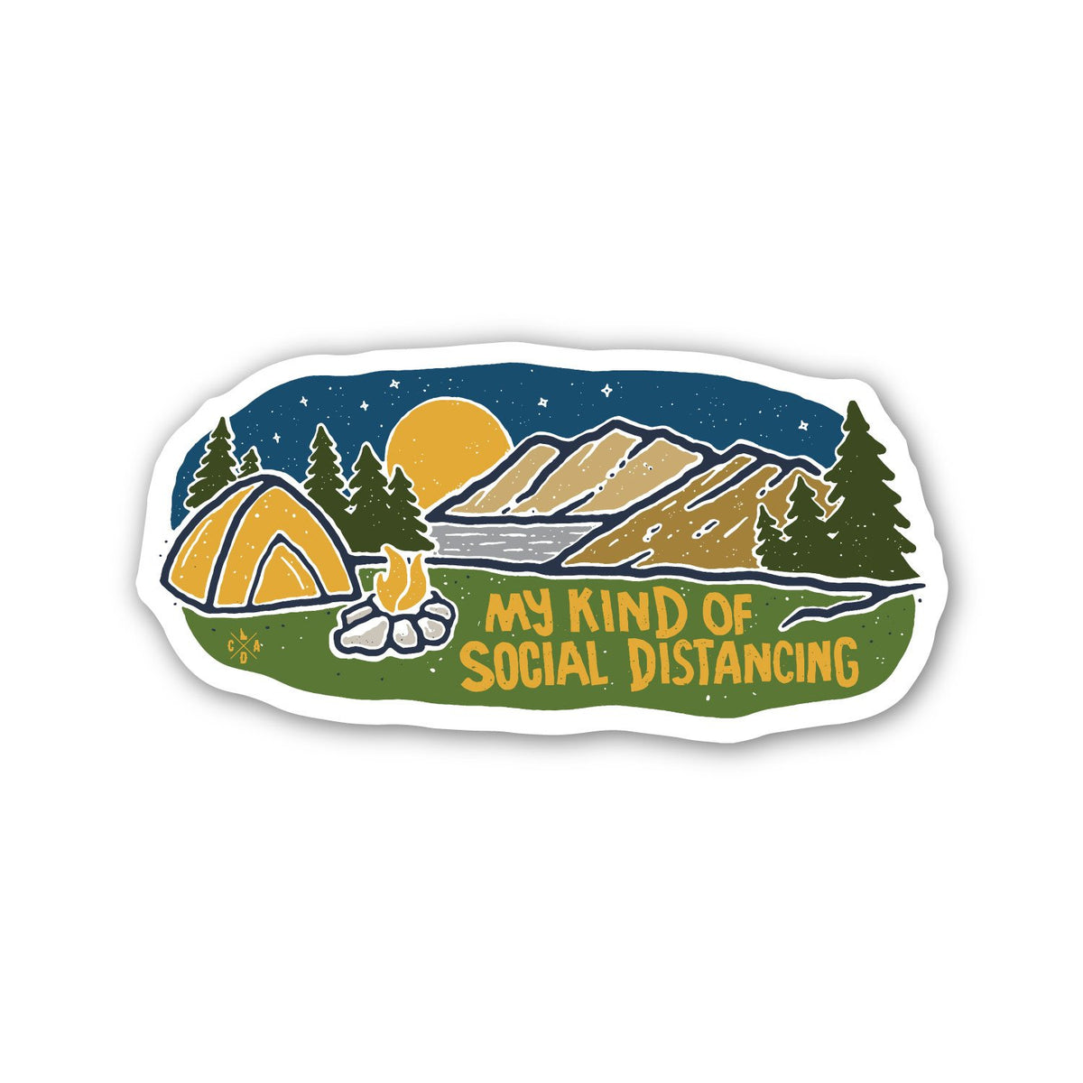 My Kind of Social Distancing Sticker