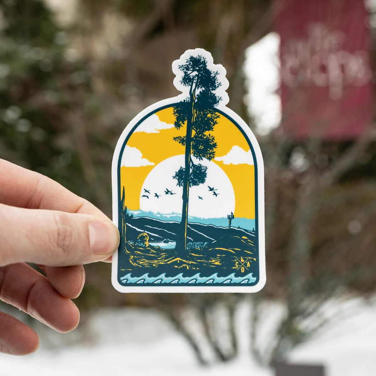 Tubbs Hill Tree Sticker #1