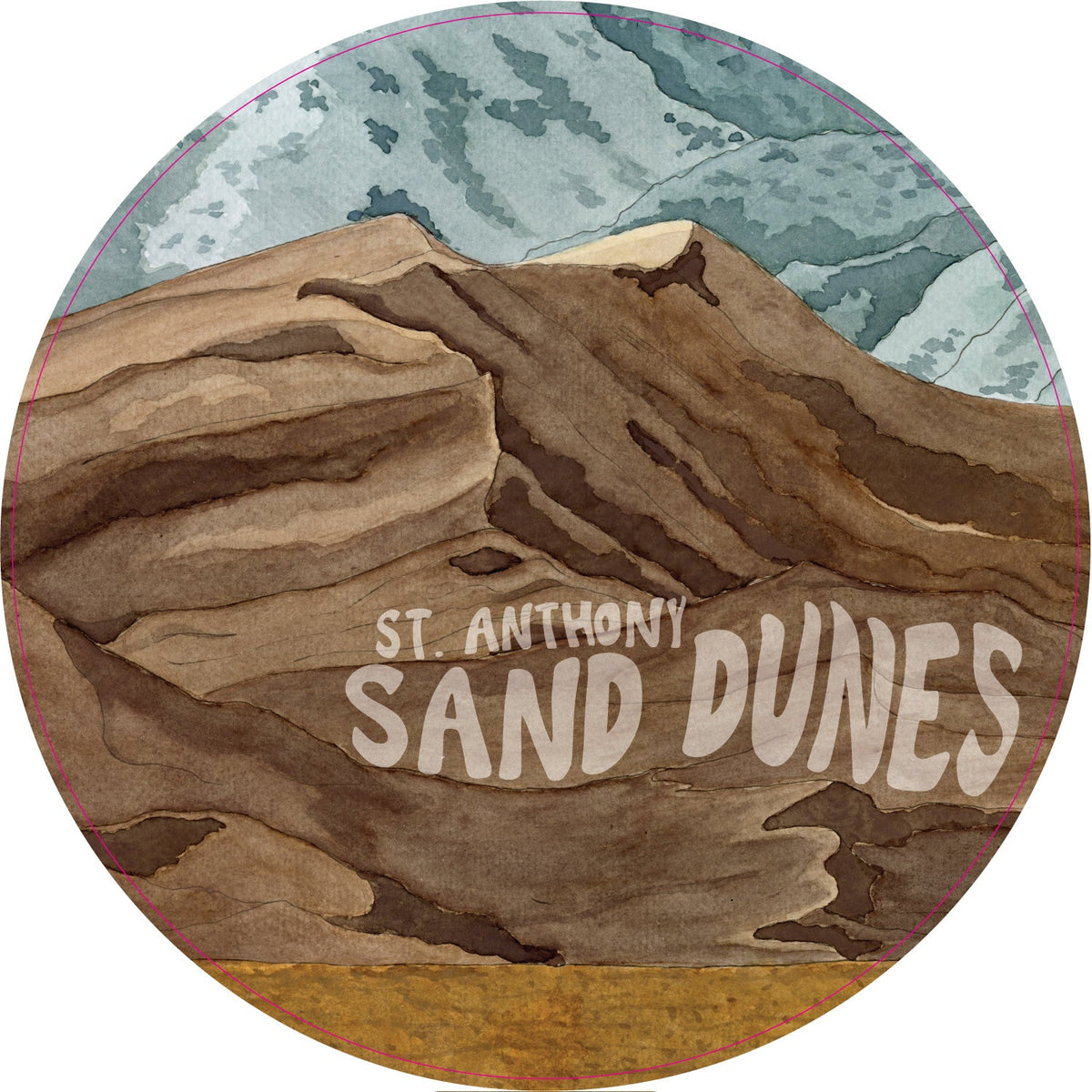 Watercolor St Anthony Sand Dune Sticker