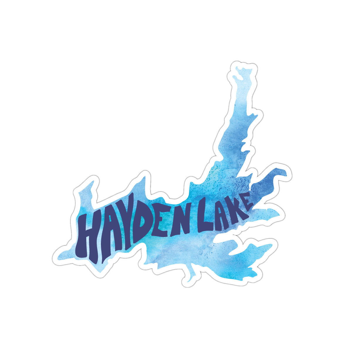 Hayden Lake Watercolor Sticker