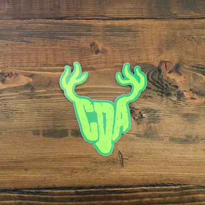 Green CDA Antler Sticker