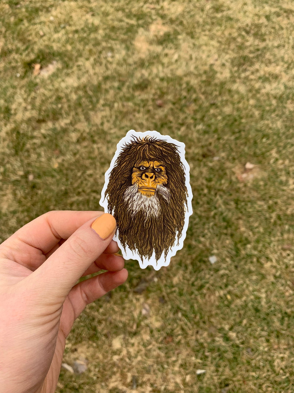 Bigfoot Face Sticker